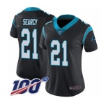 Women's Carolina Panthers #21 Da'Norris Searcy Black Team Color Vapor Untouchable Limited Player 100th Season Football Jersey