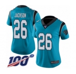 Women's Carolina Panthers #26 Donte Jackson Blue Alternate Vapor Untouchable Limited Player 100th Season Football Jersey