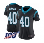 Women's Carolina Panthers #40 Alex Armah Black Team Color Vapor Untouchable Limited Player 100th Season Football Jersey