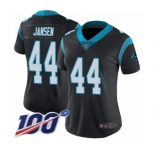 Women's Carolina Panthers #44 J.J. Jansen Black Team Color Vapor Untouchable Limited Player 100th Season Football Jersey