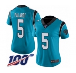Women's Carolina Panthers #5 Michael Palardy Blue Alternate Vapor Untouchable Limited Player 100th Season Football Jersey