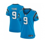 Women's Carolina Panthers #9 Bryce Young Blue Stitched Game Jersey(Run Small)