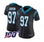 Women's Carolina Panthers #97 Mario Addison Black Team Color Vapor Untouchable Limited Player 100th Season Football Jersey