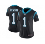 Women's Nike Carolina Panthers #1 Cam Newton Vapor Untouchable Limited Black Team Color NFL Jersey