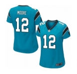 Women's Nike Carolina Panthers #12 DJ Moore Game Blue Alternate NFL Jersey