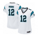 Women's Nike Carolina Panthers #12 DJ Moore Game White NFL Jersey