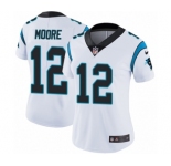 Women's Nike Carolina Panthers #12 DJ Moore White Vapor Untouchable Limited Player NFL Jersey