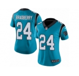 Women's Nike Carolina Panthers #24 James Bradberry Limited Blue Rush NFL Jersey