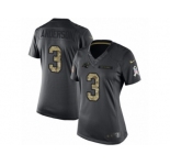 Women's Nike Carolina Panthers #3 Derek Anderson Limited Black 2016 Salute to Service NFL Jersey