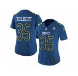Women's Nike Carolina Panthers #35 Mike Tolbert Limited Blue 2017 Pro Bowl NFL Jersey