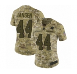Women's Nike Carolina Panthers #44 J.J. Jansen Limited Camo 2018 Salute to Service NFL Jersey