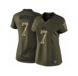 Women's Nike Carolina Panthers #7 Harrison Butker Limited Green Salute to Service NFL Jersey