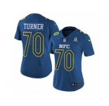 Women's Nike Carolina Panthers #70 Trai Turner Limited Blue 2017 Pro Bowl NFL Jersey