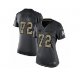 Women's Nike Carolina Panthers #72 Taylor Moton Limited Black 2016 Salute to Service NFL Jersey