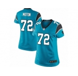 Women's Nike Carolina Panthers #72 Taylor Moton Limited Blue Alternate NFL Jersey