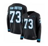 Women's Nike Carolina Panthers #73 Greg Van Roten Limited Black Therma Long Sleeve NFL Jersey