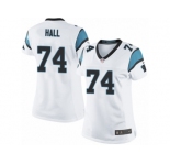 Women's Nike Carolina Panthers #74 Daeshon Hall Limited White NFL Jersey