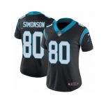 Women's Nike Carolina Panthers #80 Scott Simonson Vapor Untouchable Limited Black Team Color NFL Jersey