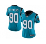 Women's Nike Carolina Panthers #90 Julius Peppers Limited Blue Rush NFL Jersey
