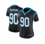 Women's Nike Carolina Panthers #90 Julius Peppers Vapor Untouchable Limited Black Team Color NFL Jersey