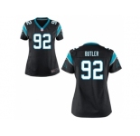 Women's Nike Carolina Panthers #92 Vernon Butler Black Team Color NFL Jersey