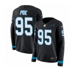 Women's Nike Carolina Panthers #95 Dontari Poe Limited Black Therma Long Sleeve NFL Jersey
