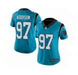 Women's Nike Carolina Panthers #97 Mario Addison Limited Blue Rush NFL Jersey