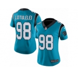 Women's Nike Carolina Panthers #98 Star Lotulelei Limited Blue Rush NFL Jersey
