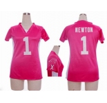 nike women nfl jerseys carolina panthers #1 cam newton pink[draft him ii top]