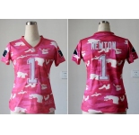 nike women nfl jerseys carolina panthers #1 cam newton pink[fashion camo]