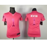 nike women nfl jerseys carolina panthers #1 cam newton pink[nike]