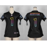 nike women nfl jerseys carolina panthers #1 newton black[nike fashion]