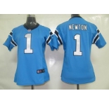 nike women nfl jerseys carolina panthers #1 newton blue[nike]
