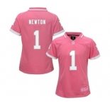 nike women nfl jerseys carolina panthers #1 newton pink[nike 2015]