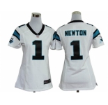 nike women nfl jerseys carolina panthers #1 newton white[nike]