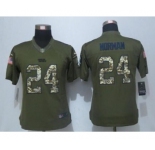 nike women nfl jerseys carolina panthers #24 norman army green[nike Limited Salute To Service]
