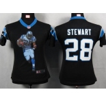 nike women nfl jerseys carolina panthers #28 stewart black[portrait fashion]