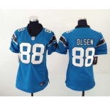 nike women nfl jerseys carolina panthers #88 olsen blue[nike]