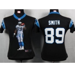 nike women nfl jerseys carolina panthers #89 steve smith black[portrait fashion]