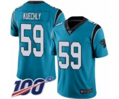 Youth Carolina Panthers #59 Luke Kuechly Limited Blue Rush Vapor Untouchable 100th Season Football Jersey