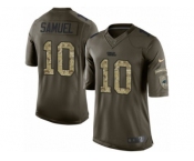 Youth Nike Carolina Panthers #10 Curtis Samuel Limited Green Salute to Service NFL Jersey