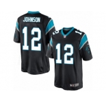 Youth Nike Carolina Panthers #12 Charles Johnson Limited Black Team Color NFL Jersey