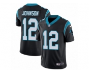 Youth Nike Carolina Panthers #12 Charles Johnson Vapor Untouchable Limited Black Team Color NFL Jersey