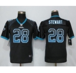 Youth Nike Carolina Panthers #28 Jonathan Stewart Drift Fashion Black Jerseys