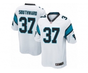 Youth Nike Carolina Panthers #37 Dezmen Southward Game White NFL Jersey