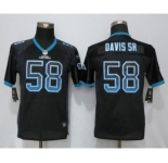 Youth Nike Carolina Panthers #58 Thomas Davis Drift Fashion Black Jerseys