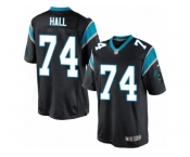 Youth Nike Carolina Panthers #74 Daeshon Hall Limited Black Team Color NFL Jersey