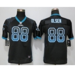 Youth Nike Carolina Panthers #88 Greg Olsen Drift Fashion Black Jerseys