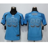 Youth Nike Carolina Panthers #99 Kawann Shor Drift Fashion Blue Jerseys
