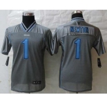 nike youth nfl jerseys carolina panthers #1 newton grey[nike vapor]